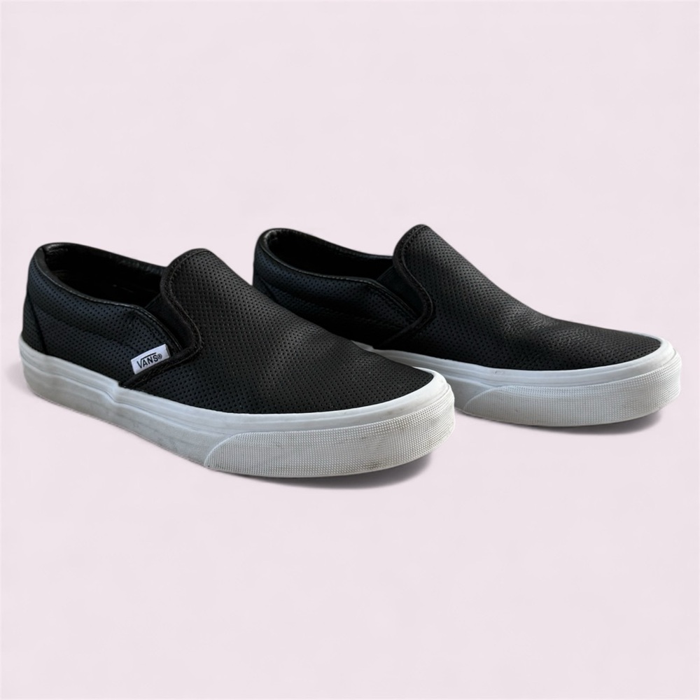 Vans Classic Slip-On Leather Perforated Sneakers - Picture 2 of 6